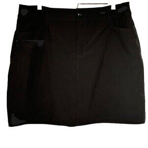 Eddie Bauer Skort Womens 14 Black Pockets Athleisure Golf Tennis Skirt Shorts